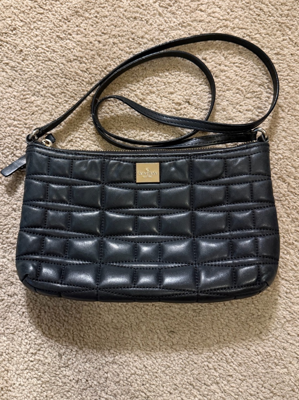 Kate Spade Black Leather Chocolate Bar Bag